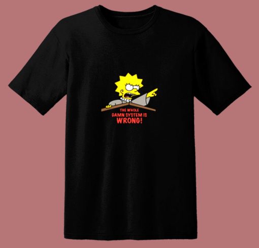 Lisa Simpson The System Is Wrong 80s T Shirt