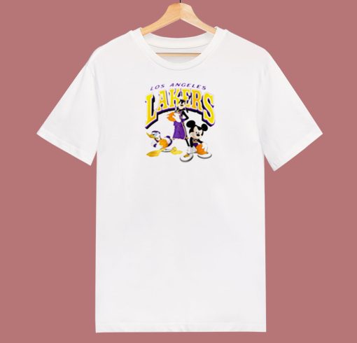 Los Angeles Lakers Disney Mickey Squad 80s T Shirt