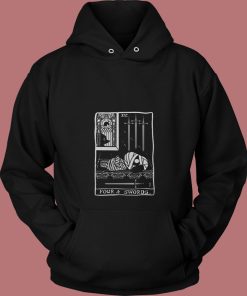 Lucky As Four Of Swords 80s Hoodie