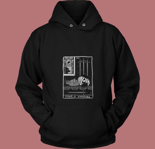 Lucky As Four Of Swords 80s Hoodie