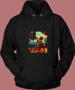 Mac Miller Piano Cartooon Cool 80s Hoodie