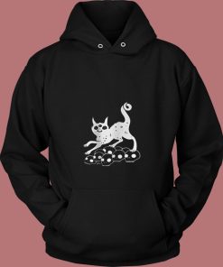 Magic Cat On Skulls 80s Hoodie