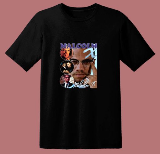 Malcolm X Bootleg Rap 80s T Shirt