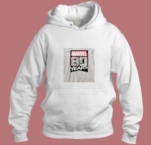 Marvel Comics 80 Years Aesthetic Hoodie Style