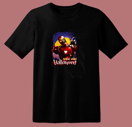 Marvel Horror Zombie Iron Man Halloween 80s T Shirt