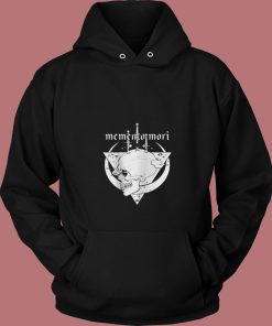 Memento Mori Skull Black 80s Hoodie