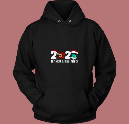 Merry Christmas 2020 Quarantine Christmas 80s Hoodie