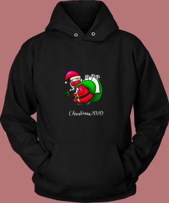 Merry Christmas 2020 Santa Quarantine 80s Hoodie