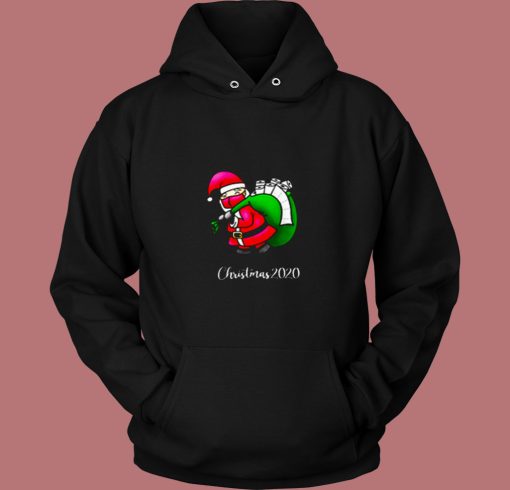 Merry Christmas 2020 Santa Quarantine 80s Hoodie