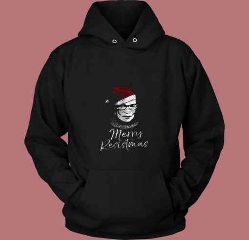 Merry Resistmas Ruth Bader Ginsburg 80s Hoodie