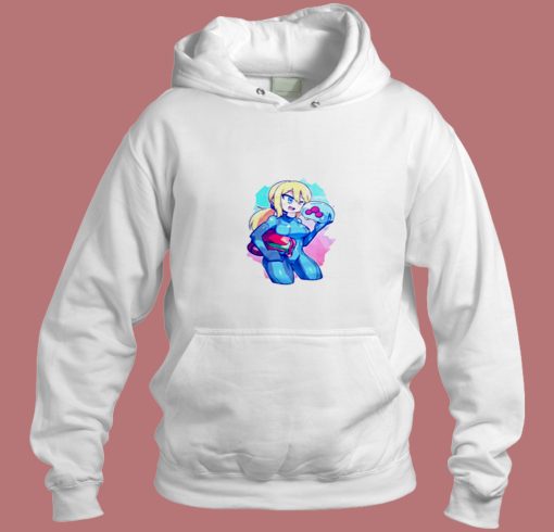 Metroid Samus Aran Cute Hot Sexy Girl Female Arcade Retro Aesthetic Hoodie Style