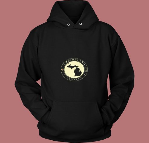 Michigan Lansing Retro 80s Hoodie