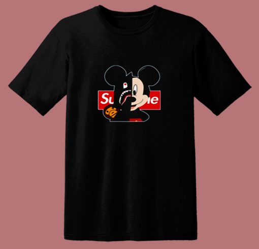 Mickey Mouse Disney Cartoon Camuflage 80s T Shirt