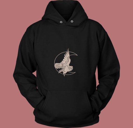 Moon Witch Barn Owl 80s Hoodie