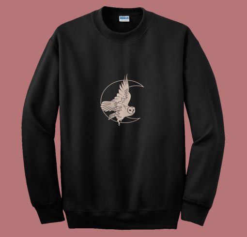 Moon Witch Barn Owl 80s Sweatshirt