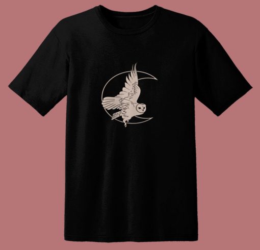 Moon Witch Barn Owl 80s T Shirt