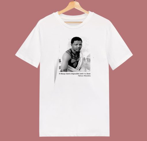 Nelson Mandela Quote And Photo 80s T Shirt