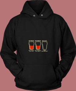 Optimist Pessimist Realist Alcohol 80s Hoodie