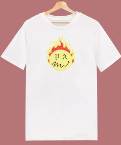 Palm Angels Flame Burning Head 80s T Shirt