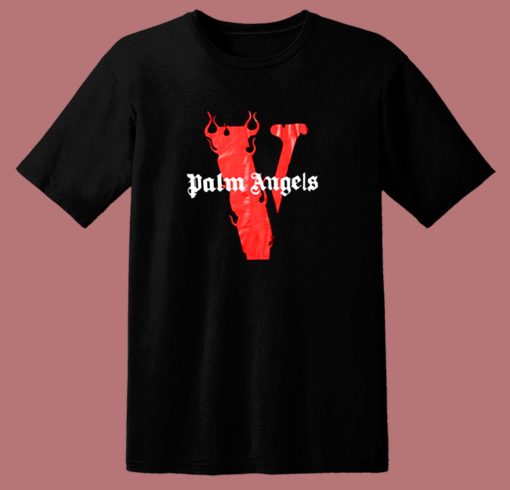 Palm Angels X Vlone Tee Flames 80s T Shirt