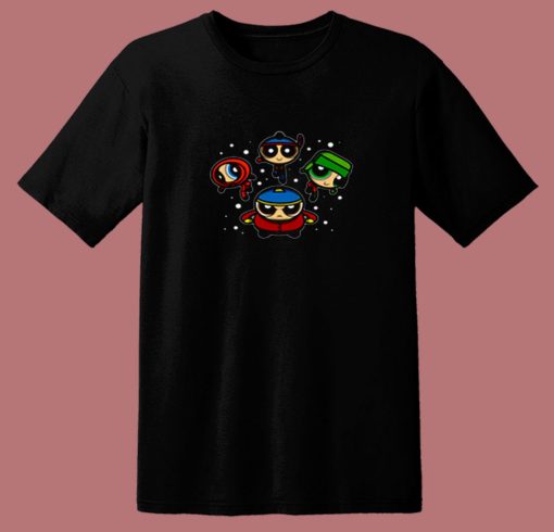 Park Boys South Park X The Powerpuff Girls 80s T Shirt