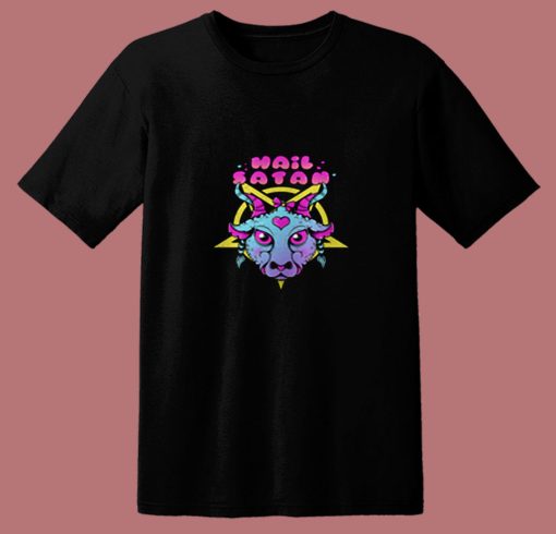 Pastel Goth Hail Satan 80s T Shirt