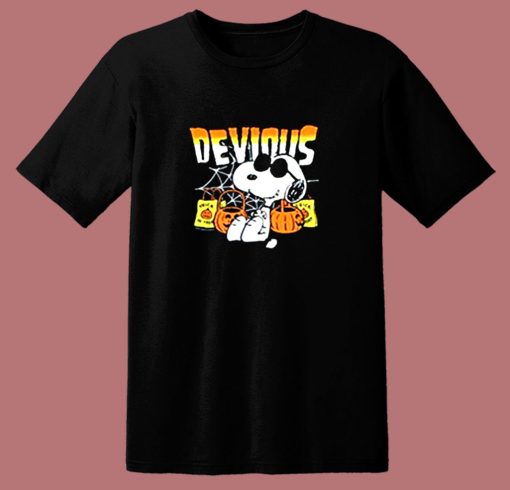 Peanuts Snoopy Devious Halloween 80s T Shirt