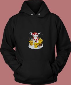 Pikachu Snowman Christmas Holiday 80s Hoodie