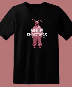 Pink Bunny Christmas Story 80s T Shirt