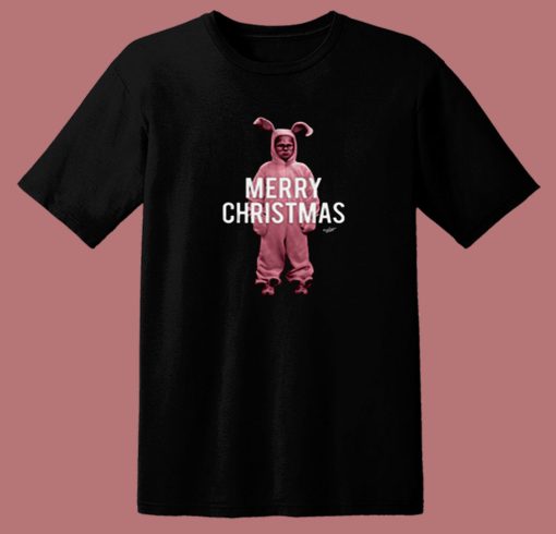 Pink Bunny Christmas Story 80s T Shirt