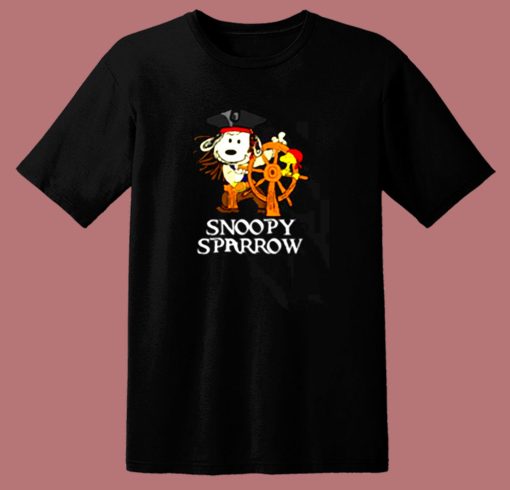 Pirates Of The Caribbean Captain Snoopy Sparrow 80s T Shirt