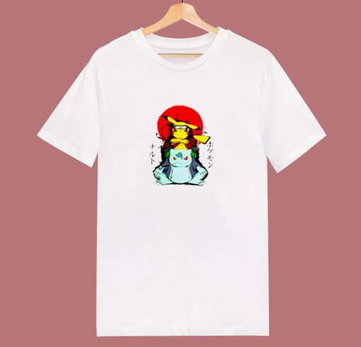 Pokemon Naruto 80s T Shirt