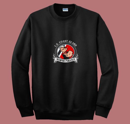 Popeye Us Coast Guard Semper Paratu 80s Sweatshirt