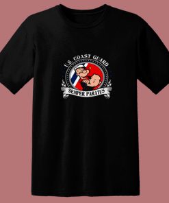 Popeye Us Coast Guard Semper Paratu 80s T Shirt