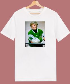 Princess Diana Smiling Wearing Philadelphia Eagles Jacket 80s T Shirt