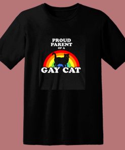 Proud Parent Of A Gay Cat 80s T Shirt