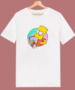 Psychedelic Bart Simpson Trippy Cartoon Funny Vector Art 80s T Shirt