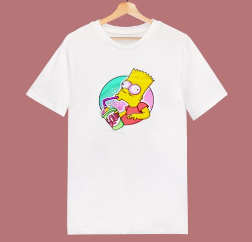 Psychedelic Bart Simpson Trippy Cartoon Funny Vector Art 80s T Shirt