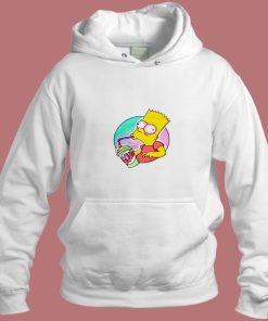 Psychedelic Bart Simpson Trippy Cartoon Funny Vector Art Aesthetic Hoodie Style