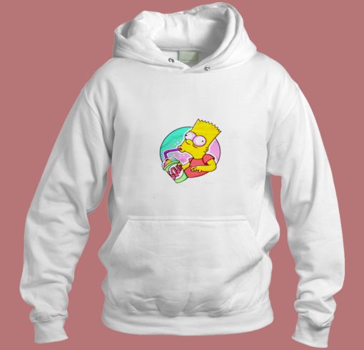 Psychedelic Bart Simpson Trippy Cartoon Funny Vector Art Aesthetic Hoodie Style