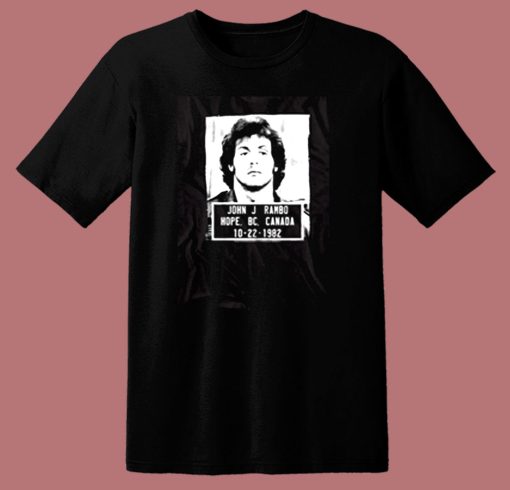 Rambo Police Mugshot 80s T Shirt