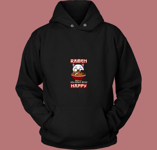 Ramen Cat Japanese 80s Hoodie