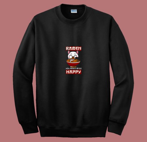 Ramen Cat Japanese 80s Sweatshirt