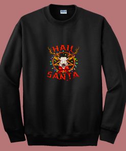 Reindeer With Pentagram And Christmas Lights 80s Sweatshirt