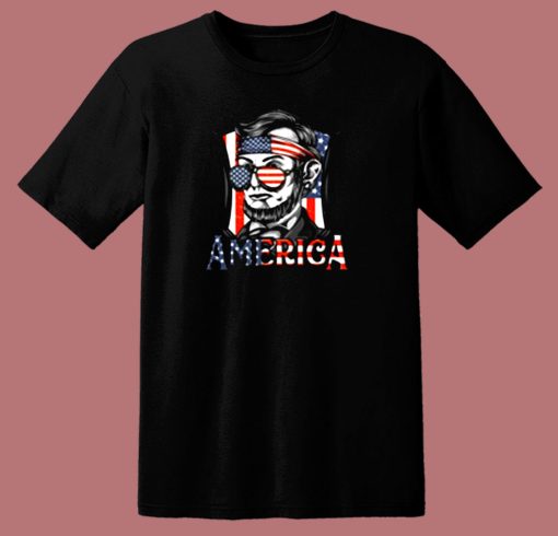 Retro 4th Of July Abraham Lincoln 80s T Shirt