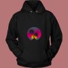 Retro 80s Aesthetic Sunset In A Circle 80s Hoodie