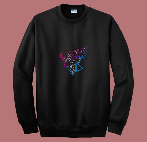 Retro 80s Neon Memphis Style 80s Sweatshirt