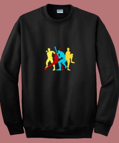 Retro Baseball Poses 80s Sweatshirt