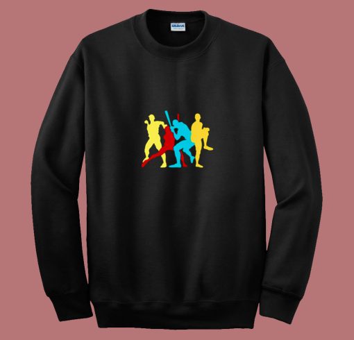 Retro Baseball Poses 80s Sweatshirt