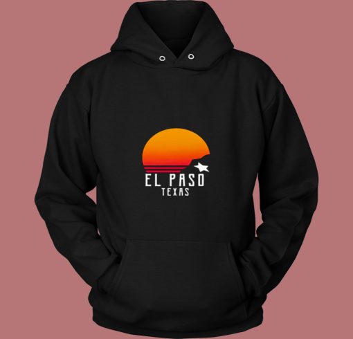 Retro El Paso Texas Sunset 80s Hoodie